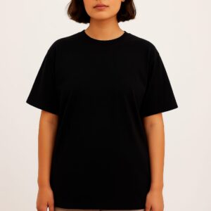 Home black oversized t shirt